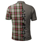MacLean Dress Tartan Polo Shirt - Lion Rampant And Celtic Thistle Style